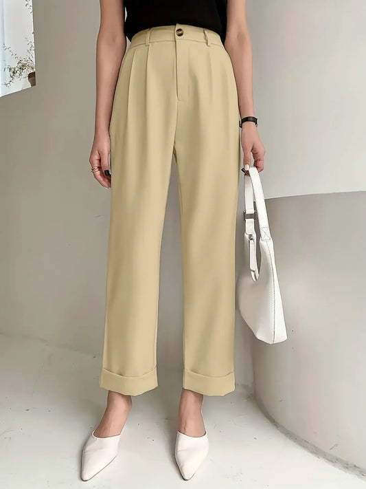 Pantalones de cintura alta de talla completa eprolo