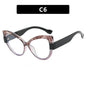Color blocking cat eye flat lens ins internet celebrity same anti blue light personalized glasses frame TR90 glasses frame can be matched with myopia eprolo