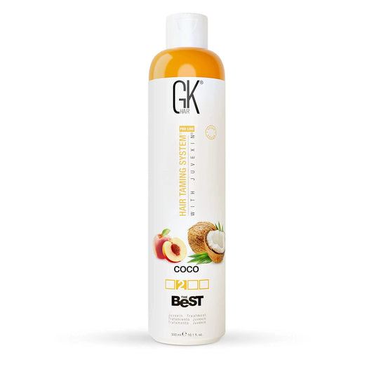 GK HAIR Global Keratin The Best COCO (300 ml) | Tratamiento de queratina alisante | Alisado brasileño profesional | Cabello suave, sedoso y sin frizz. Skinluminova