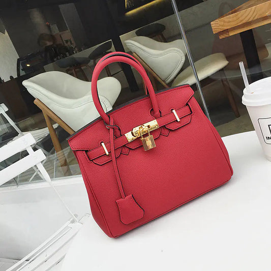 Mini bolso tote de piel auténtica platino para mujer Skinluminova