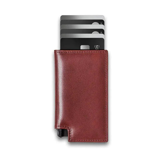 Tarjetero de piel y metal Skinluminova