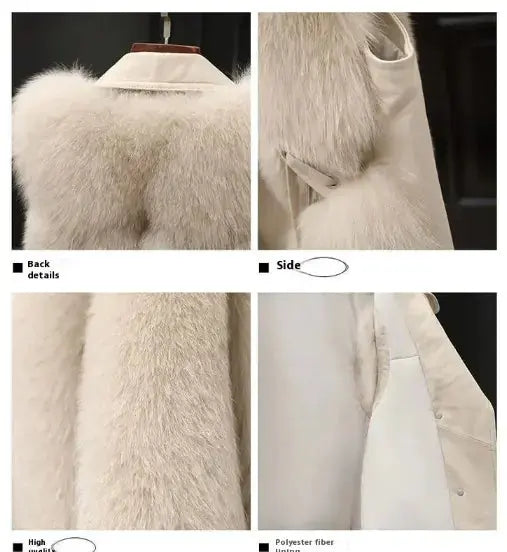 Elegante chaqueta de piel con patchwork Skinluminova