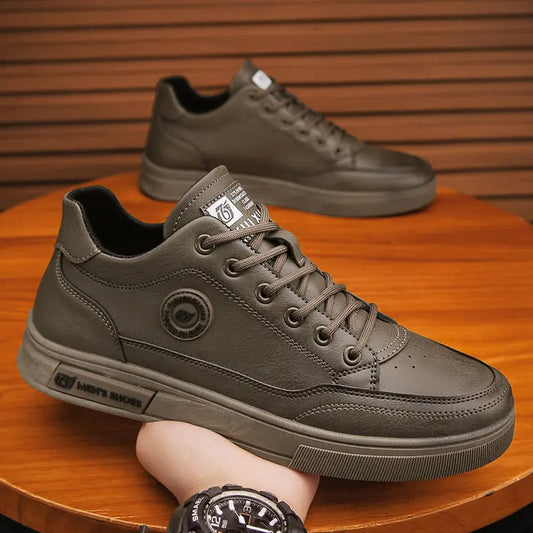 Zapatos de trabajo estilo británico Martin de cuero, zapatos casuales de suela suave, zapatos de moda para hombre de un solo pie eprolo