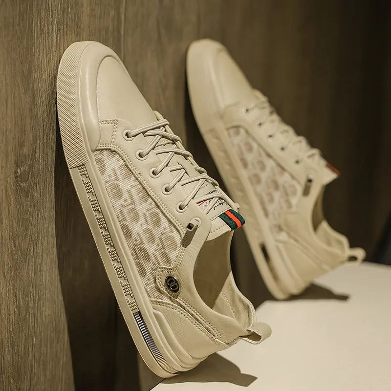 Zapatos deportivos casuales de estudiante de moda, zapatos de tabla exterior con cordones de corte bajo para hombres eprolo