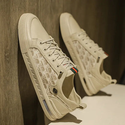 Zapatos deportivos casuales de estudiante de moda, zapatos de tabla exterior con cordones de corte bajo para hombres eprolo