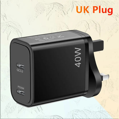 Fast charging mobile phone charging head dual PD Type-C mobile phone charger eprolo