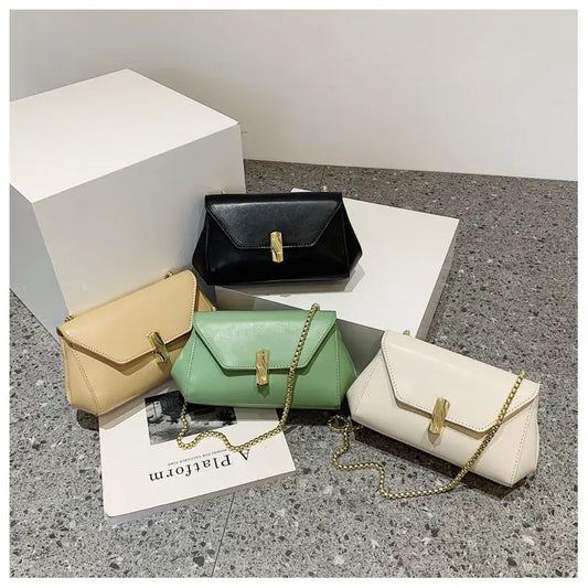 Bolso pequeño y fresco de moda para mujer, nuevo bolso de verano con cadena de hueso de serpiente, bolso de hombro con cierre, bolso de mensajero eprolo
