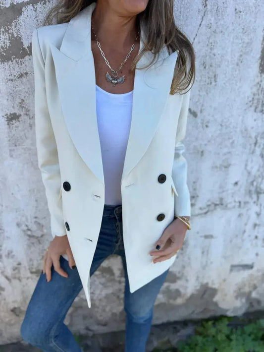 Blazer de manga larga con cuello cuello - Skinluminova