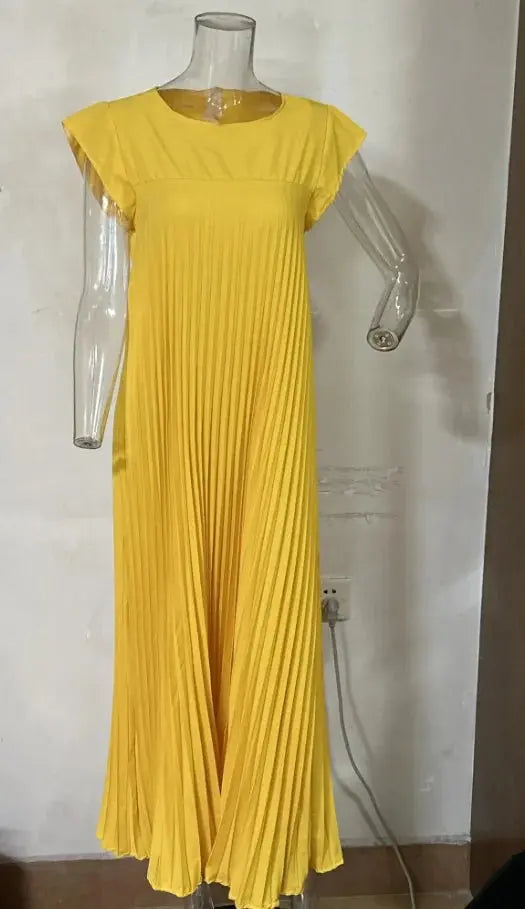 Vestido largo plisado Skinluminova