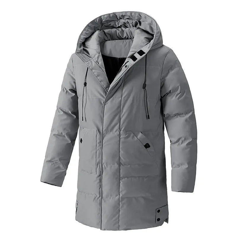 Chaqueta de algodón sencilla de invierno de talla grande para hombre, versión coreana, chaqueta de algodón cálida versátil de moda informal, de longitud media para hombre eprolo