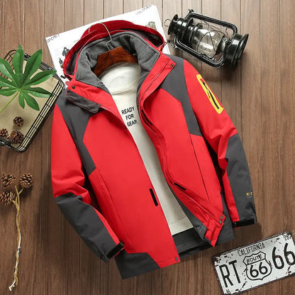 Traje de senderismo cálido de forro polar desmontable para otoño e invierno, tres en uno, para exteriores, de Stormtrooper, chaqueta resistente al viento y transpirable eprolo