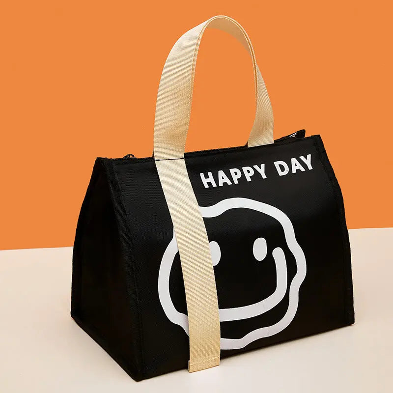 Bolsa de almuerzo portátil de gran capacidad, sencilla y a la moda, gruesa, impermeable, bolsa aislante eprolo