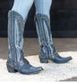Nuevas botas oversize de denim competitivo para mujer de estilo occidental eprolo