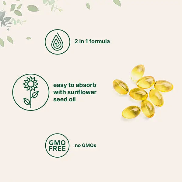 Cápsulas blandas de vitamina D3+K2 eprolo