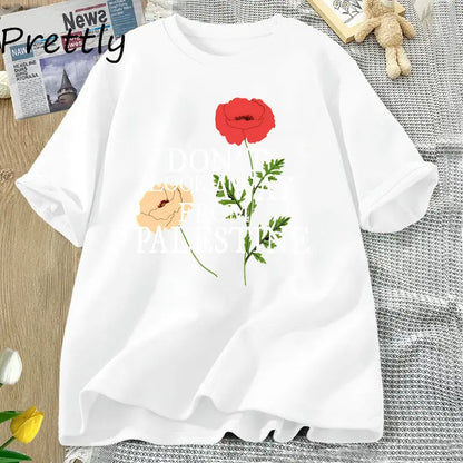 No apartes la vista de las camisetas con diseño de flores eprolo