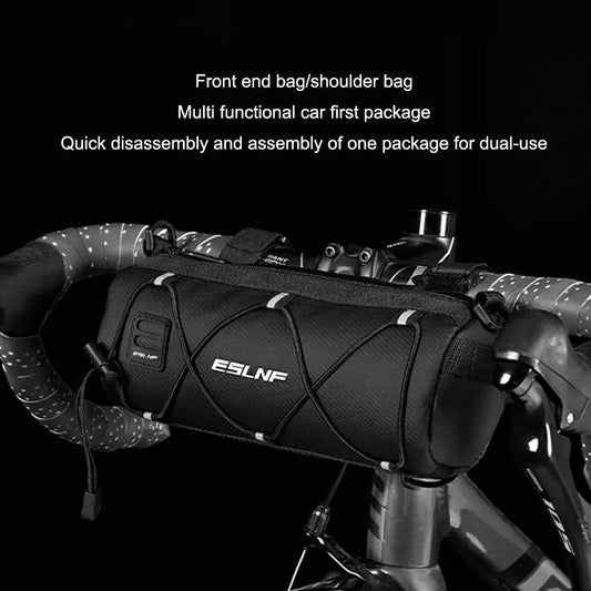 Bolsa delantera de bicicleta para conducir, bolsa de almacenamiento de gran capacidad, bolsa de montar impermeable para exteriores, bolsa delantera de bicicleta de montaña eprolo