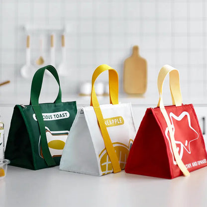 Bolsa de almuerzo portátil de gran capacidad, sencilla y a la moda, gruesa, impermeable, bolsa aislante eprolo