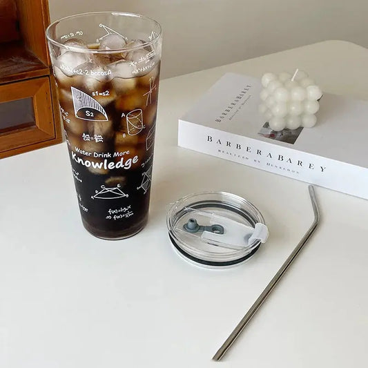 Vaso de vidrio matemático de 1000 ml Skinluminova
