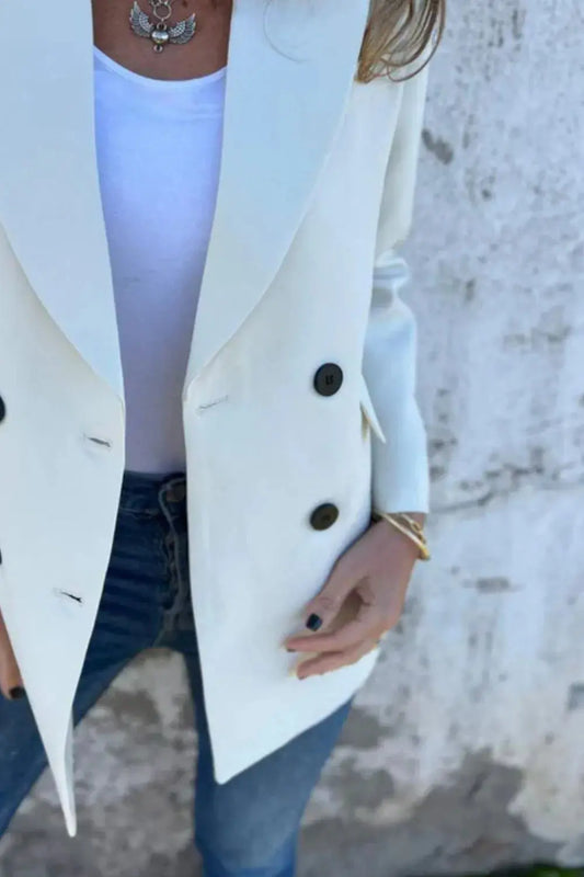 Blazer de manga larga con cuello cuello - Skinluminova