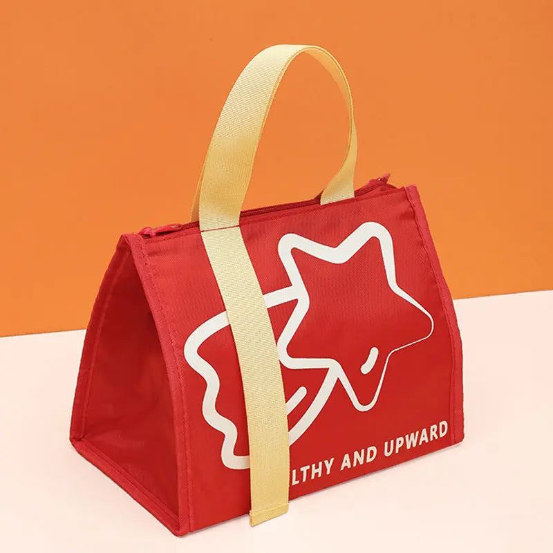 Bolsa de almuerzo portátil de gran capacidad, sencilla y a la moda, gruesa, impermeable, bolsa aislante eprolo