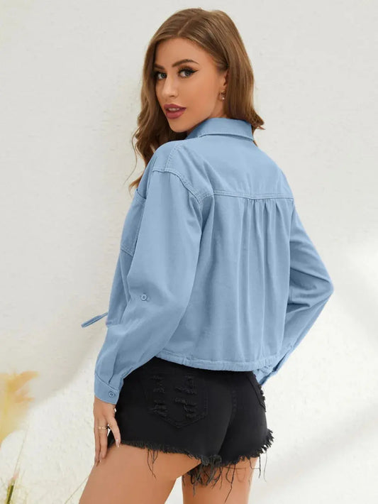 Camisa de manga larga con cuello de camisa eprolo