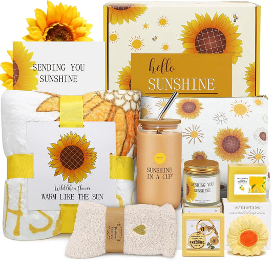 Regalos de Cumpleaños y Spa para Mujer – Cesta de Cuidado Personal con Manta de Lujo Skinluminova