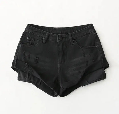 Pantalones cortos de mezclilla de cintura baja Skinluminova
