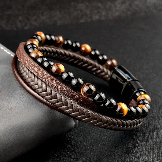 Pulsera magnética de acero inoxidable multicapa Skinluminova