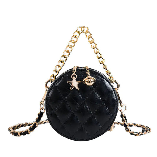 Bolso redondo de moda coreano correa de cadena Skinluminova