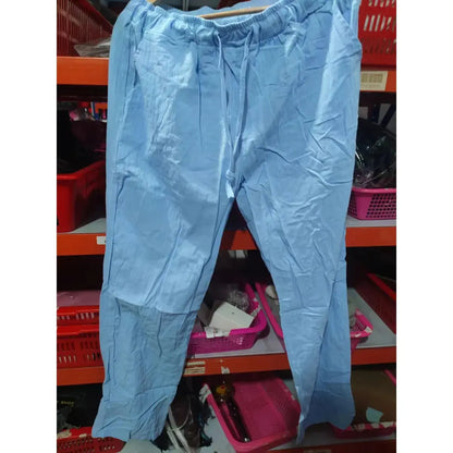 Pantalones de lino y algodón con bolsillos Skinluminova