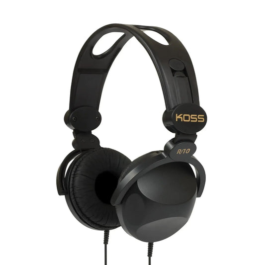 Audífonos supraaurales Koss R-10 ligeros, estilo retro, color negro, con cable de 2,4 metros - Skinluminova