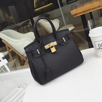 Mini bolso tote de piel auténtica platino para mujer Skinluminova