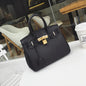 Mini bolso tote de piel auténtica platino para mujer Skinluminova