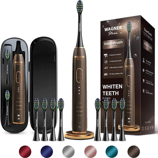 Wagner Stern IntelliBrush – Cepillo Eléctrico Blanqueador con Sensor de Presión y Estuche de Lujo Skinluminova