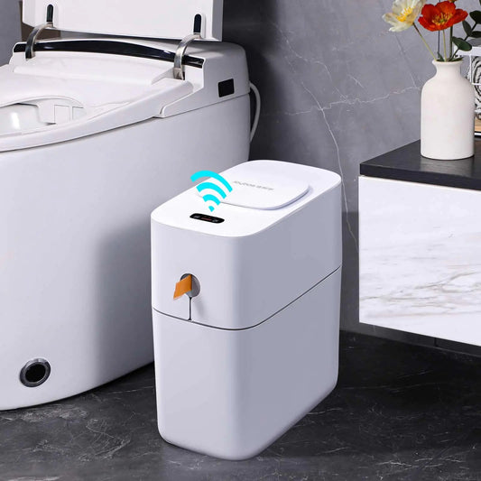 MOPUP - Papelera automática sin contacto para baño, para dormitorio, oficina, con sensor Skinluminova