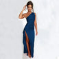 Vestido con abertura, un hombro y espalda descubierta Skinluminova