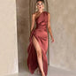 Vestido con abertura, un hombro y espalda descubierta Skinluminova