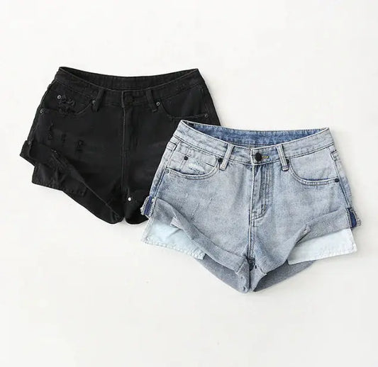 Pantalones cortos de mezclilla de cintura baja Skinluminova
