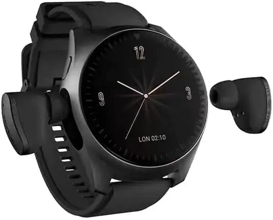 Reloj inteligente KORONA Wearbuds Watch 2 con auriculares, monitor de actividad física, frecuencia cardíaca, llamadas y sueño. Deportivo, larga autonomía, color negro. Skinluminova