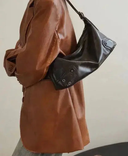 Mensajera de cuero encerado retro Skinluminova