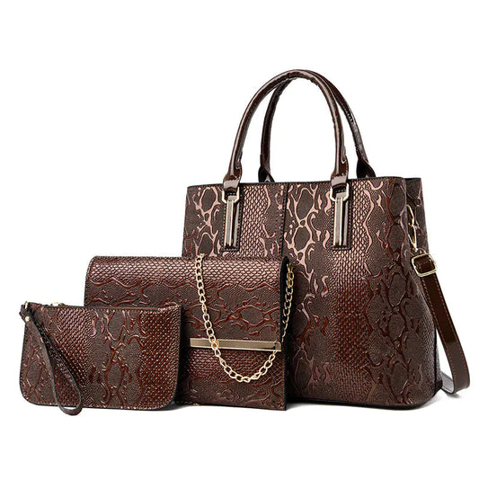 Conjunto de 3 bolsos de mano para mujer de moda Skinluminova