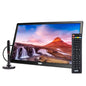 Monitor LCD portátil Tyler de 13" con batería, función inalámbrica, HD-TV, HDMI, ranura SD, USB, RCA, CA/CC, radio FM, cargador para auto, control remoto para auto y viajes. Skinluminova