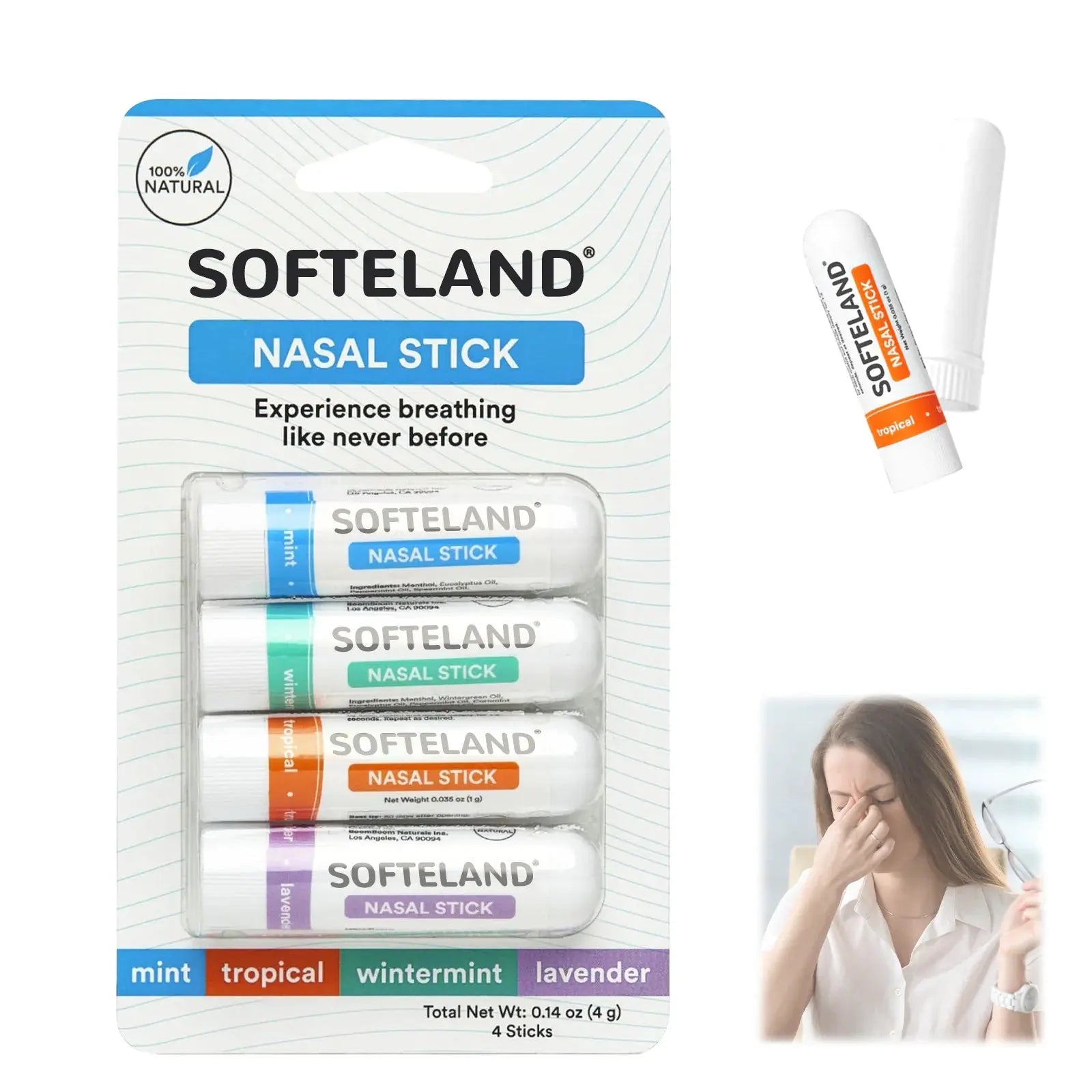 Palo inhalador nasal de aromaterapia Skinluminova