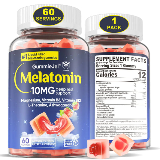 Gomitas de Melatonina Sin Azúcar – Relajación y Sueño Profundo con Magnesio y Plantas Skinluminova