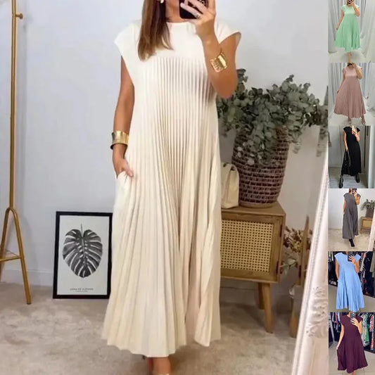Vestido largo plisado Skinluminova