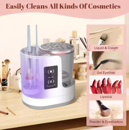 Limpiador de brochas de maquillaje eléctrico Skinluminova
