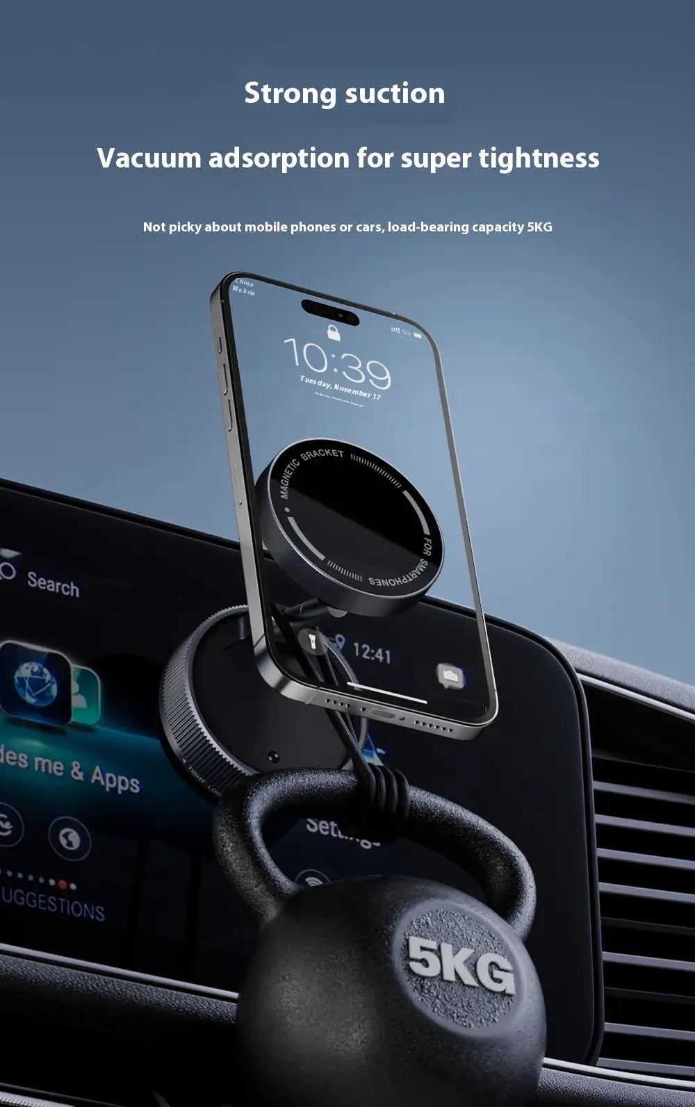Soporte magnético para teléfono al vacío Skinluminova