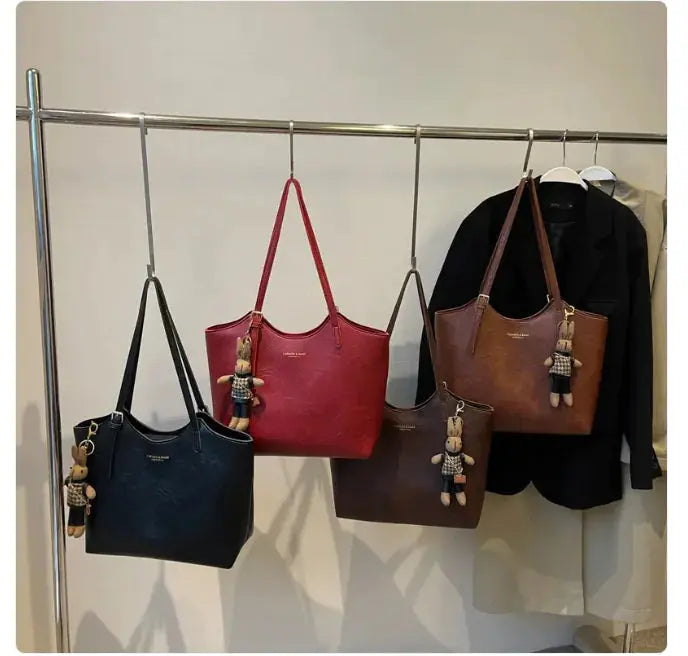 Elegante bolso de cuero encerado con aceite de un solo hombro Skinluminova