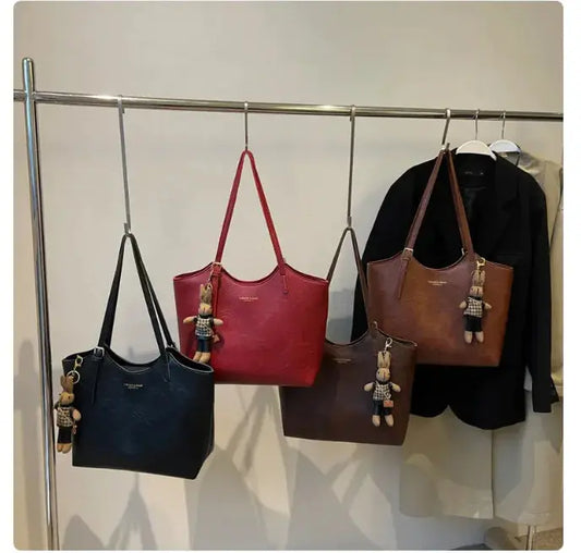 Elegante bolso de cuero encerado con aceite de un solo hombro Skinluminova
