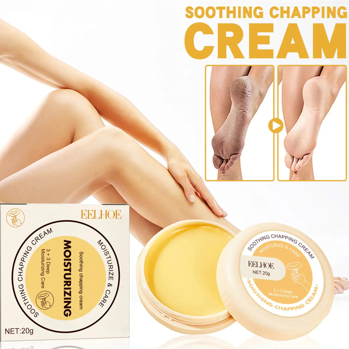 Crema Shurun para pieles agrietadas, cuidado de los pies, hidratante y antiagrietamiento Skinluminova